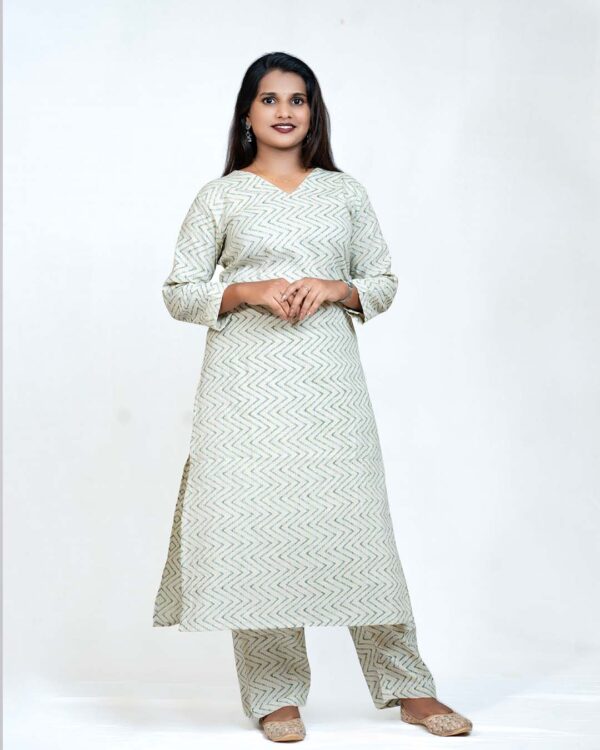 Kurthi Cords in Kantha Cotton